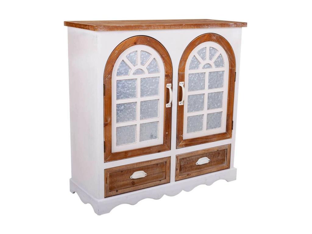 White wooden sideboard 90x35x90h LDJH40684