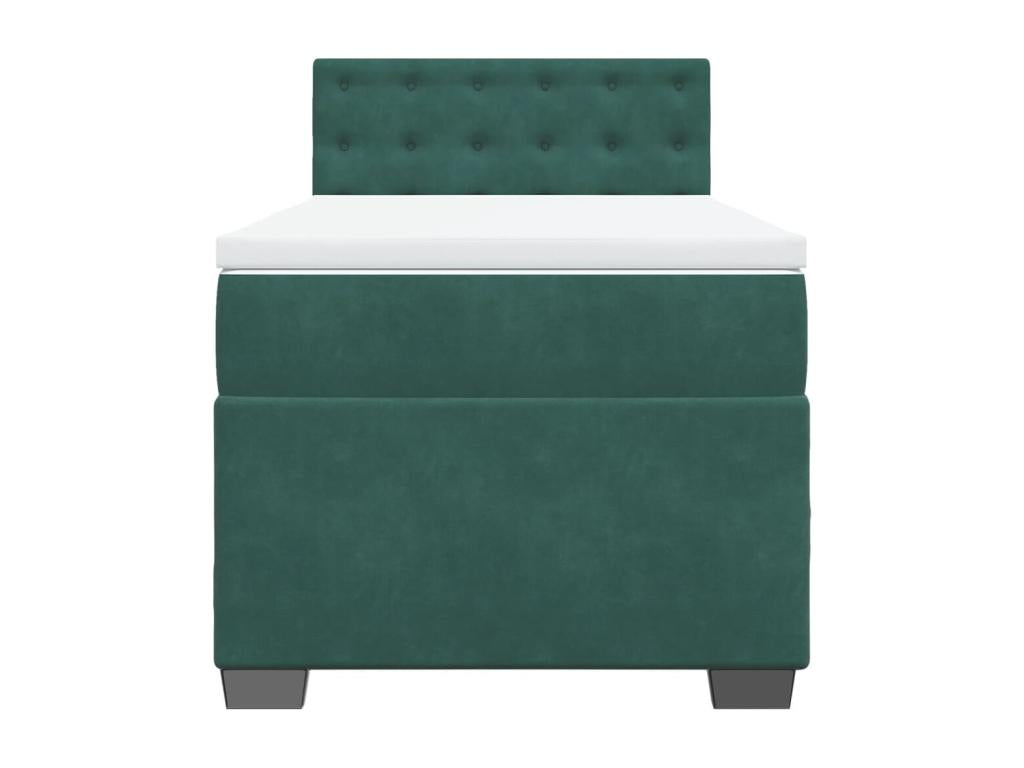 Bed base with mattress, dark green, 100x200 cm, PPJI97284