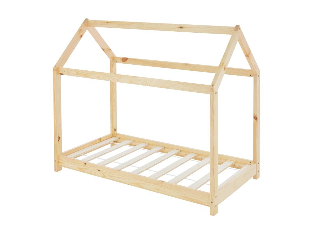 Children's bed mattress, house bed, wooden bed frame, slatted bed base, Boisona 70x140cm OYYG23228