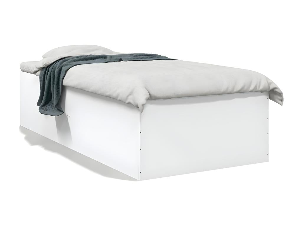 White bed frame without mattress, 90x200 cm, ZFEC81051