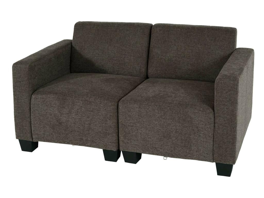 Modular 2-seater sofa Boisona Fabric/Textile - brown VBDO58762
