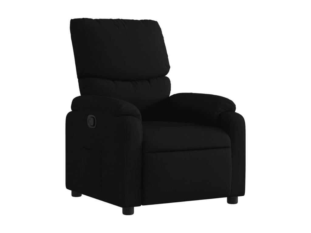 Black Fabric Reclining Armchair OBWV11227