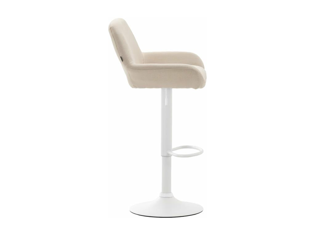 Bar stool x1, white metal, 51x52x89 cm, 10 0004549 UVWY93815