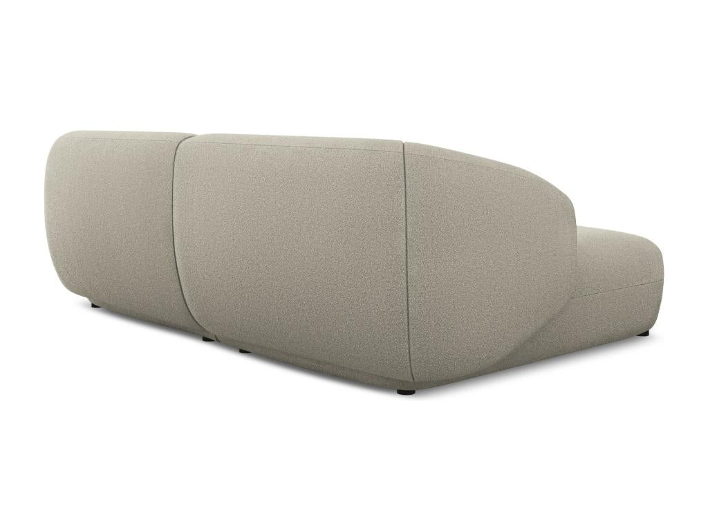 2.5-seater modular left-hand corner sofa in bouclé fabric - dark beige - Boisona XFIQ49368