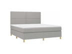 Boisona bed base with light grey mattress 160x200 Fabric SUOT34693