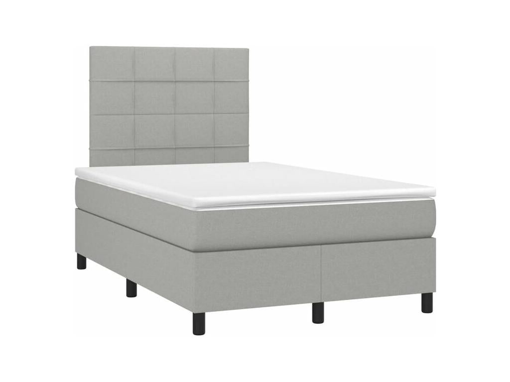 Boisona bed base and mattress with LED, light grey, 120x200 VLMR55280