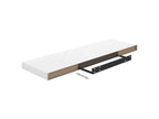 Floating wall shelf, 4 pcs, glossy white, 80x23.5x3.8 cm, MDF, BYKC75997