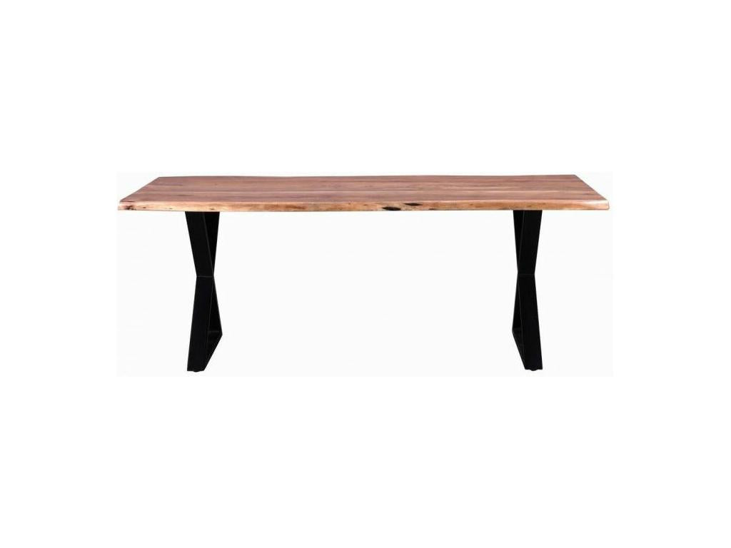 Boisona Wooden Dining Table 180cm Brown / Black ETED33615