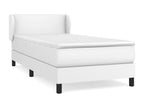 Boisona bed base with mattress, white, 90x190 cm, faux leather, WWHH13594