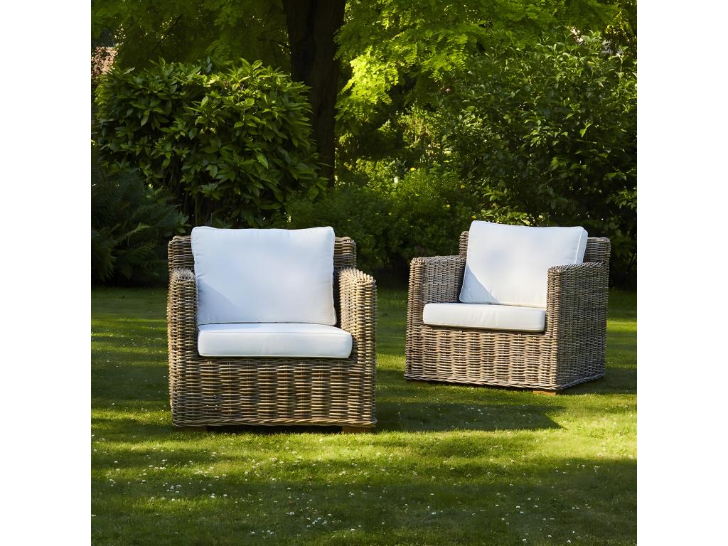 Natural Boisona garden armchair, set of 2 VTRR62757
