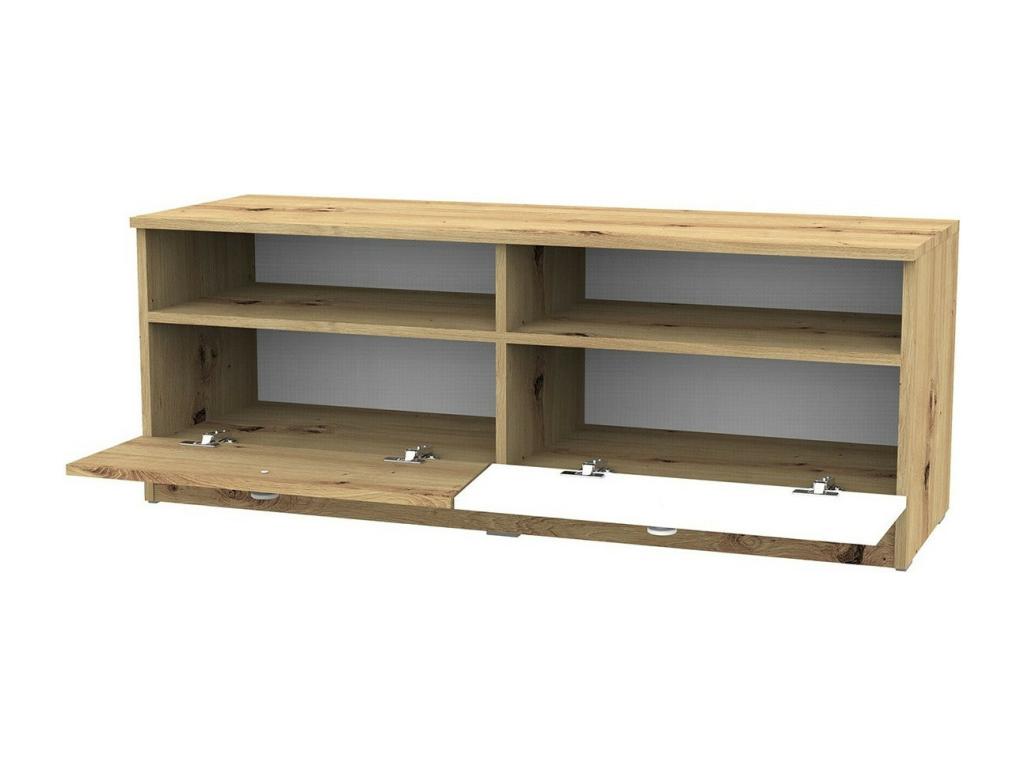 Boisona 107 White TV Stand - Boisona Oak, 2 doors, 120x45x40cm, JDQG17587