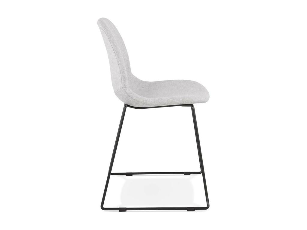 Boisona 85cm Grey/Black Fabric Designer Chair LUWJ39005