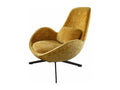 Boisona - Mustard Yellow Velvet Swivel Armchair JICZ12228
