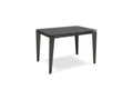 Extendable table from 120cm to 170cm with a modern ceramic top on graphite grey tempered glass RBET28783
