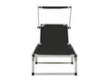 Black aluminum sun lounger/bath chair 186x58x25.5 cm 02 0012819 PQLX88718