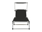 Black aluminum sun lounger/bath chair 186x58x25.5 cm 02 0012819 PQLX88718