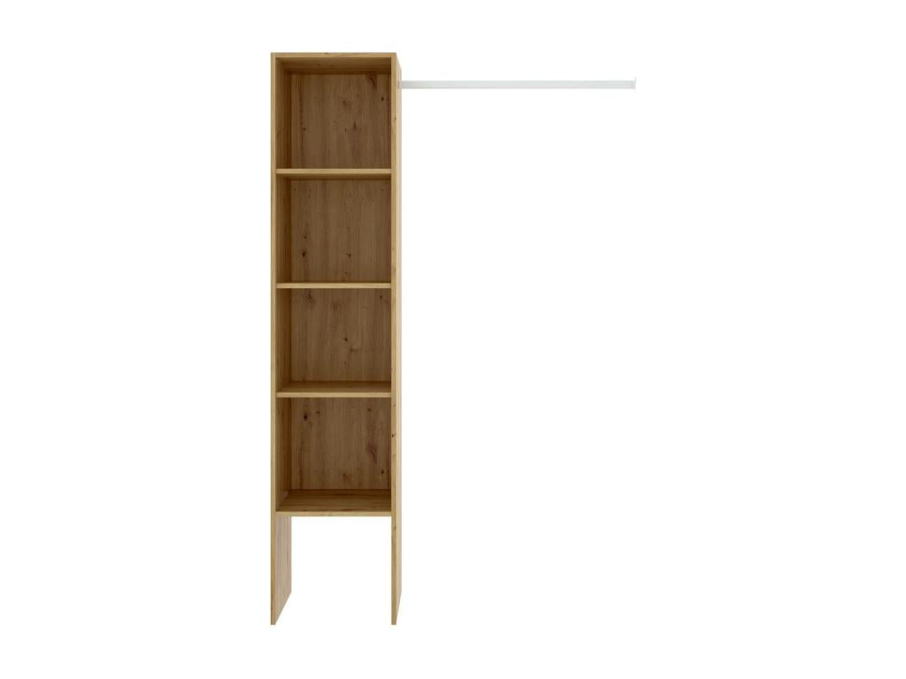 Boisona Wardrobe Structure for Dressing Room, Open Hanger, 138x40x186 cm, Nodi Oak QERU21060