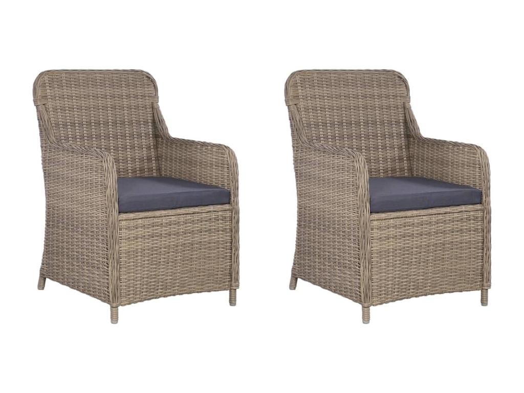 3-Piece Garden Dining Set, Brown JMSV66525