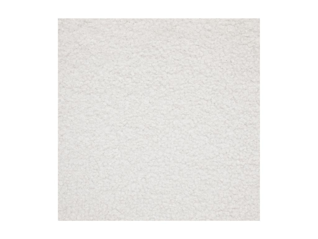 White bouclé fabric dining chair with metal legs KVTA31333