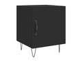 Black bedside table 40x40x50 cm engineered wood TOCS73667