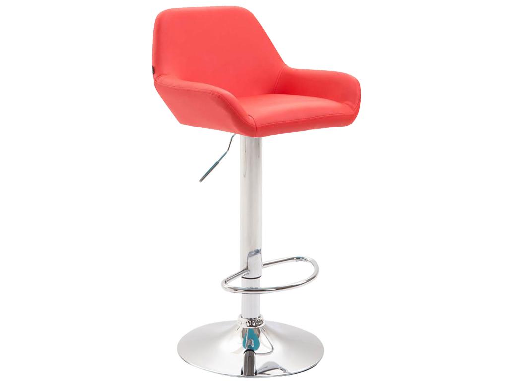 Bar stool - Faux leather / Metal - Red - Boisona EIVW61342