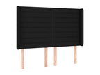 Black LED Headboard 147x16x118/128 cm Fabric JKXR53034