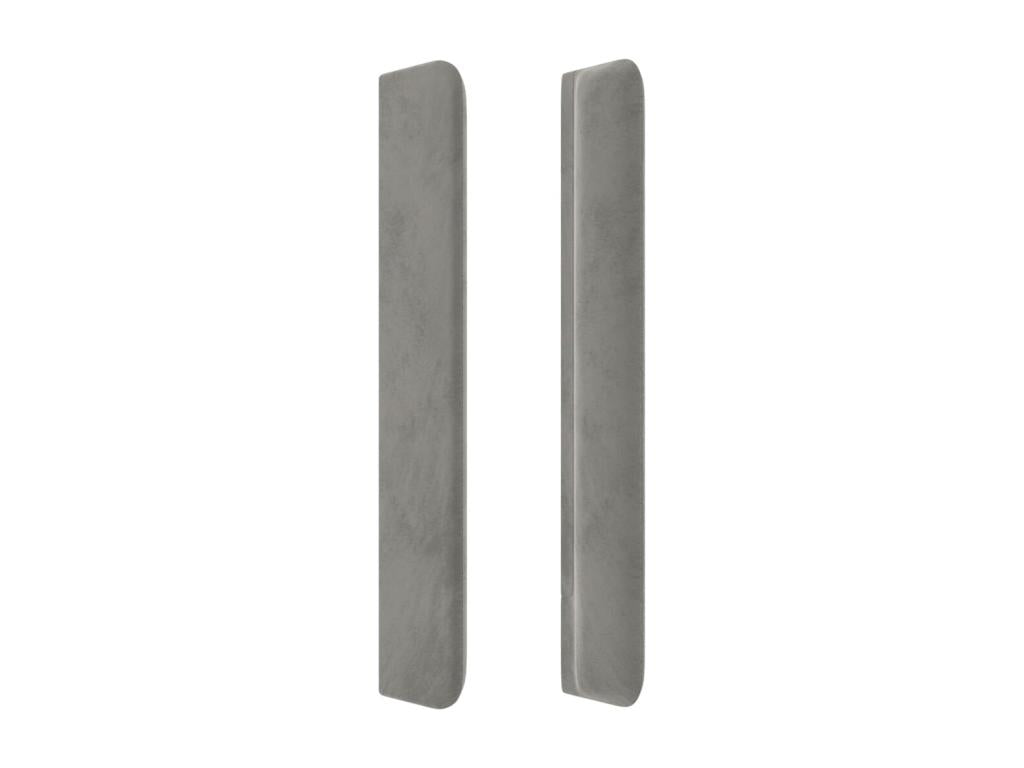 Headboard with wings, light grey, 103x16x118-128 cm, velvet, LVRT11203