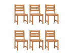 6-piece garden chairs, solid teak wood, DYCF98300