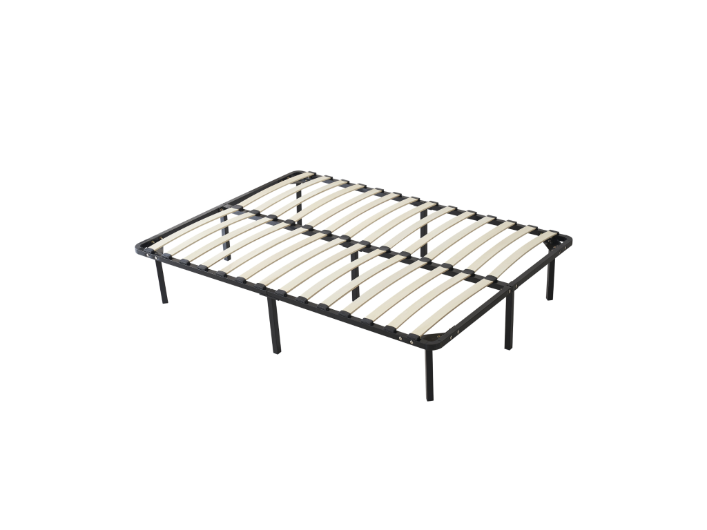 180x200 cm Bed Base, Sturdy and Comfortable, 29 cm Thick Wooden Frame, 12 Metal Legs, Quick Assembly, FRAO80892