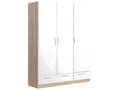 3-door, 2-drawer wardrobe/storage cupboard in Boisona Oak/White - length 152 x depth 51 x height 200 cm INKL09224