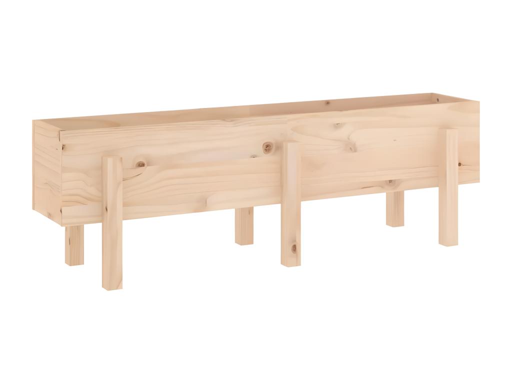 Raised garden bed 121x30x38 solid pine wood EUWE06917