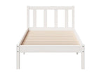 Extra long bed frame without mattress 80x210 cm solid pine wood TFVW19330