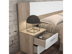 Bedside table/nightstand in white oak finish - Length 40 x Depth 35 x Height 40 cm JBUL31236