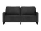 2-seater sofa, black, 140 cm, fabric, MFPV60644