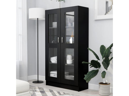 Black display cabinet 82.5x30.5x150 FAEL14707