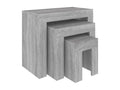 Boisona nesting coffee tables, 3 pieces, grey engineered wood, JUMW85885