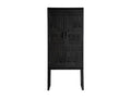 Black ash wood wardrobe, 70x35x160 cm KVUM22054
