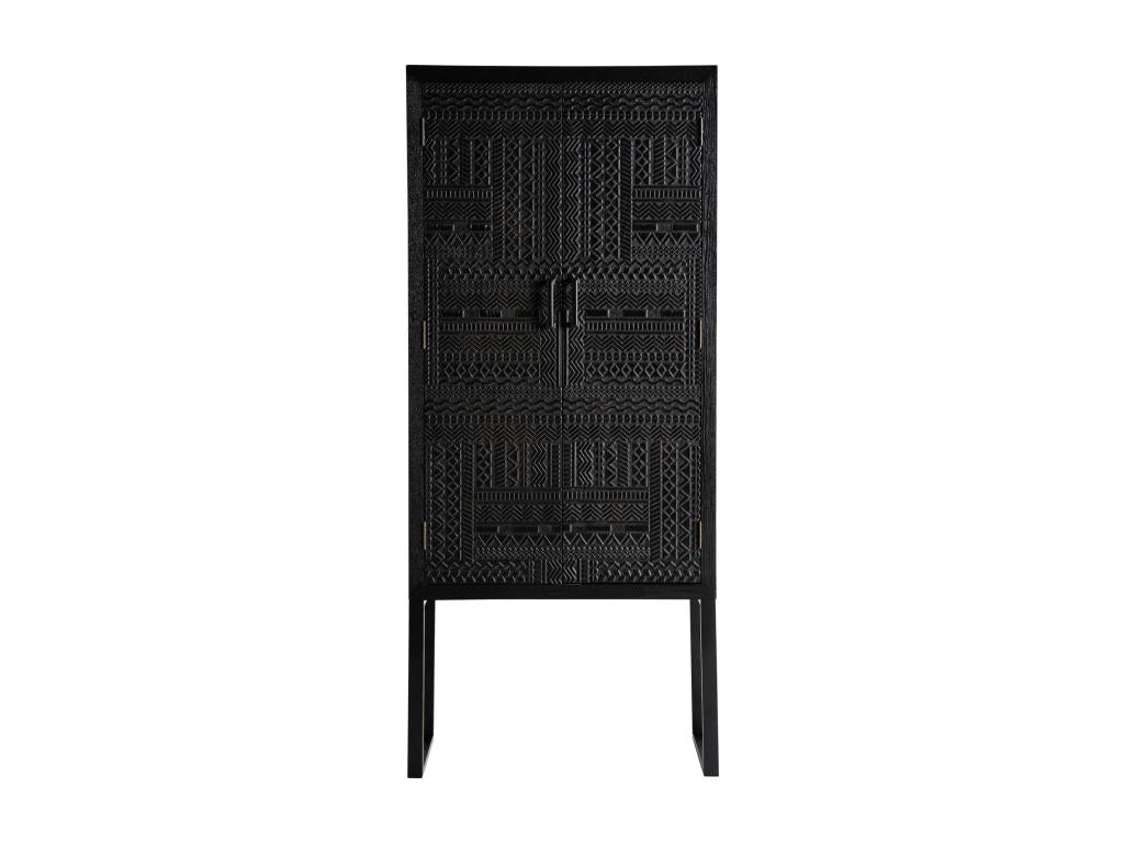 Black ash wood wardrobe, 70x35x160 cm KVUM22054