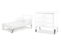 Convertible baby cot and changing table by Boisona - White NLNV39947