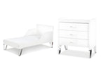 Convertible baby cot and changing table by Boisona - White NLNV39947