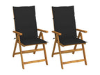 2-Piece Reclining Garden Chairs with Cushions, Boisona Wood YZKT53362