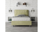 Single bed with 120x190cm upholstered microfiber base, green, Boisona Large HRGS74834
