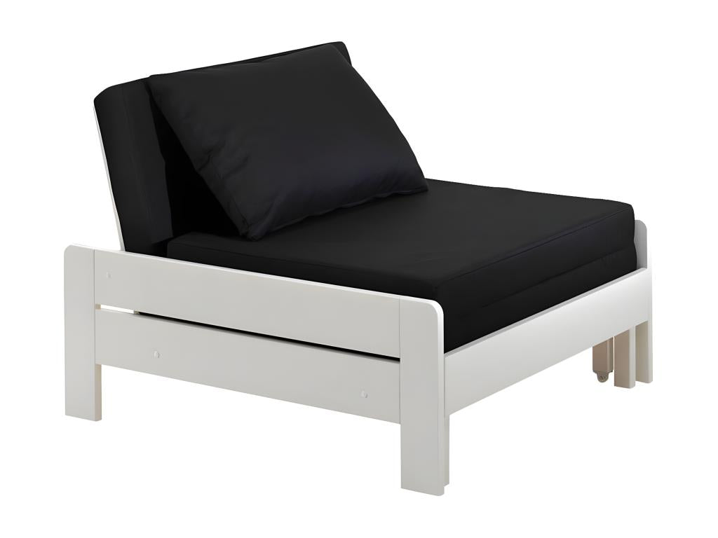Boisona - White Mezzanine Bed 140x200cm with Armchair and Shelf JCLV03068