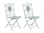 Set of 2 Garden Chairs - Metal / Metal - Antique Green - Boisona GOIG22453