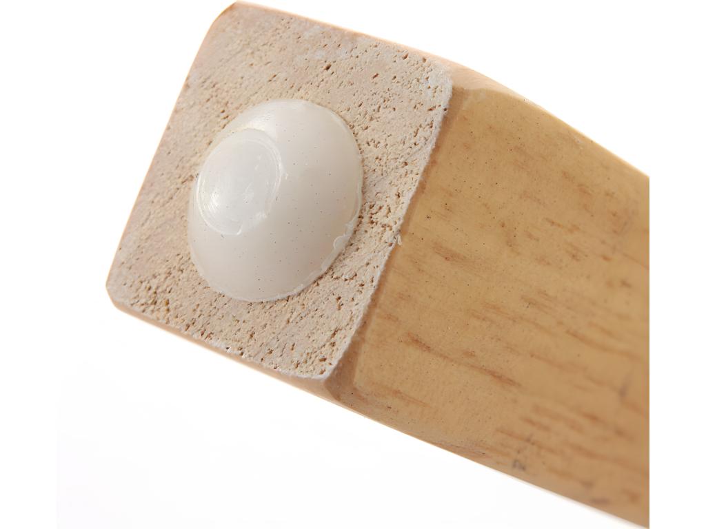 Set of 4 Boisona dining chairs in white bonded leather with light legs YVQJ93423