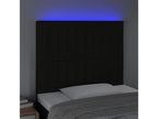 Black LED Headboard 90x5x118/128 cm Fabric TMVV58646