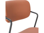Lysvia - Set of 2 faux leather and metal chairs - Rust JSOK60879