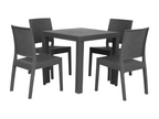 Boisona 4-seater garden dining set, graphite grey, OSUK23437
