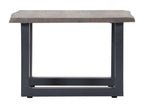 Coffee table with natural edge, grey, 60x60x40 cm, Boisona wood, NLMW30519