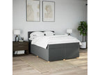 Boisona bed base with mattress, dark grey, 140x190cm, fabric OGCC80238